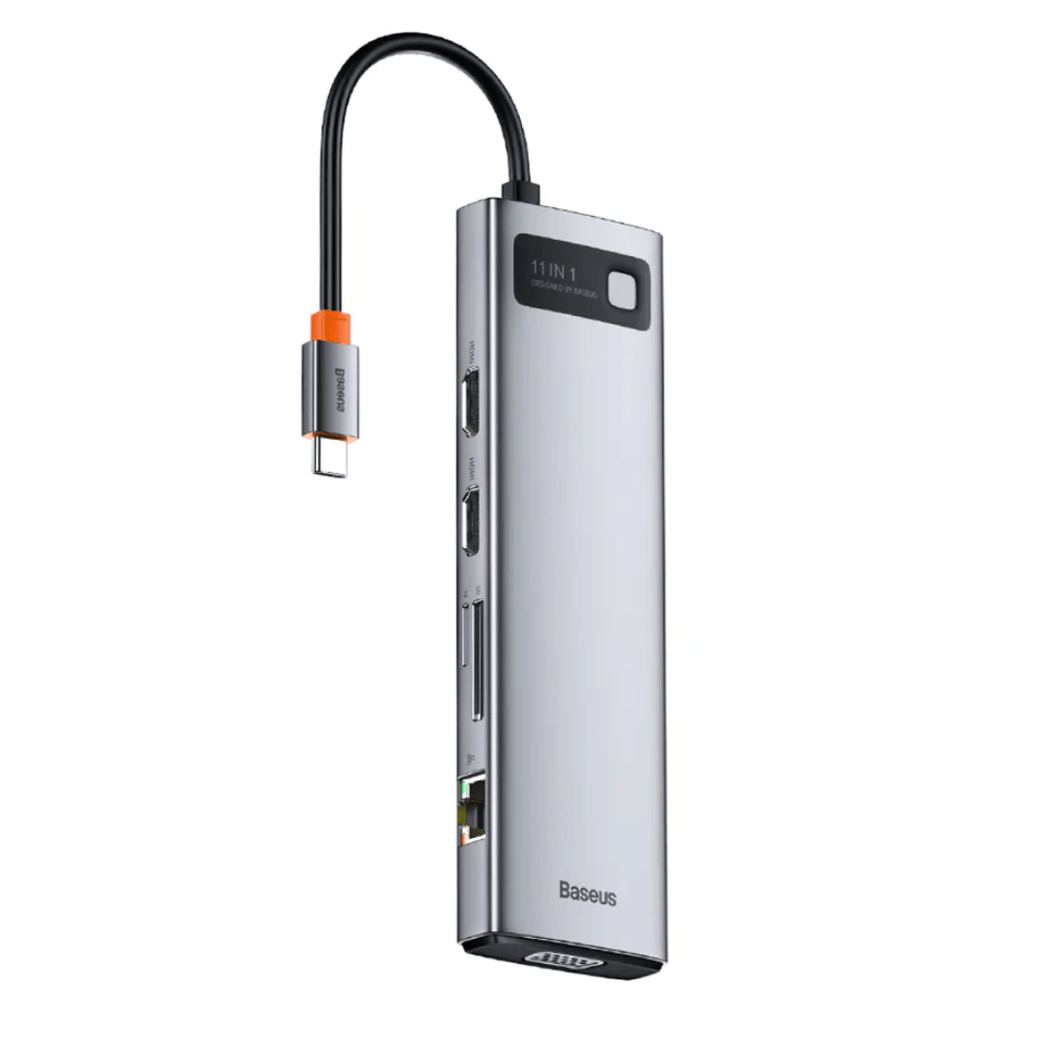ADAPTADOR HUB BASEUS METAL GLEAM SERIES 11 EN 1 MULTIFUNCIONAL