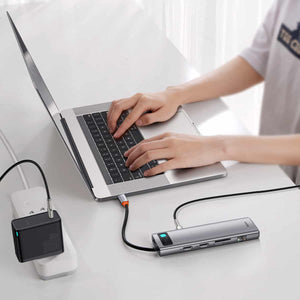 ADAPTADOR HUB BASEUS METAL GLEAM SERIES 11 EN 1 MULTIFUNCIONAL