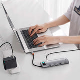 ADAPTADOR HUB BASEUS METAL GLEAM SERIES 11 EN 1 MULTIFUNCIONAL