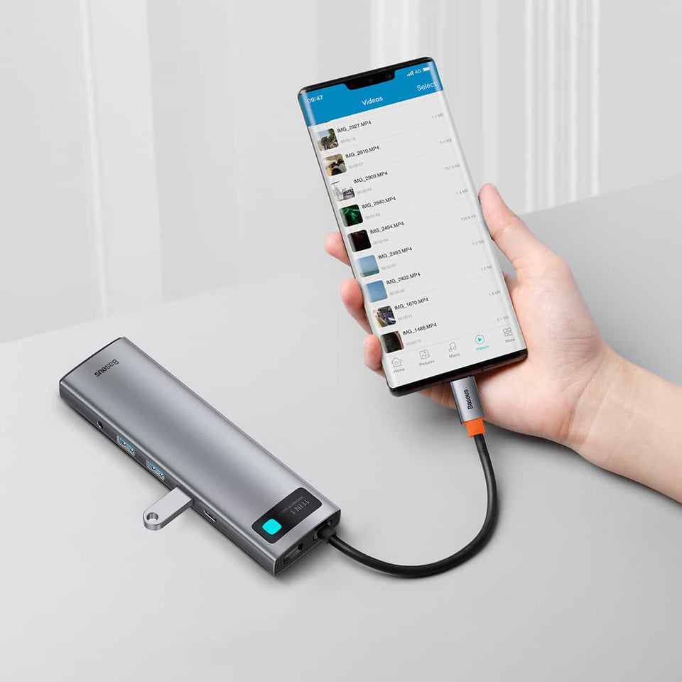 ADAPTADOR HUB BASEUS METAL GLEAM SERIES 11 EN 1 MULTIFUNCIONAL